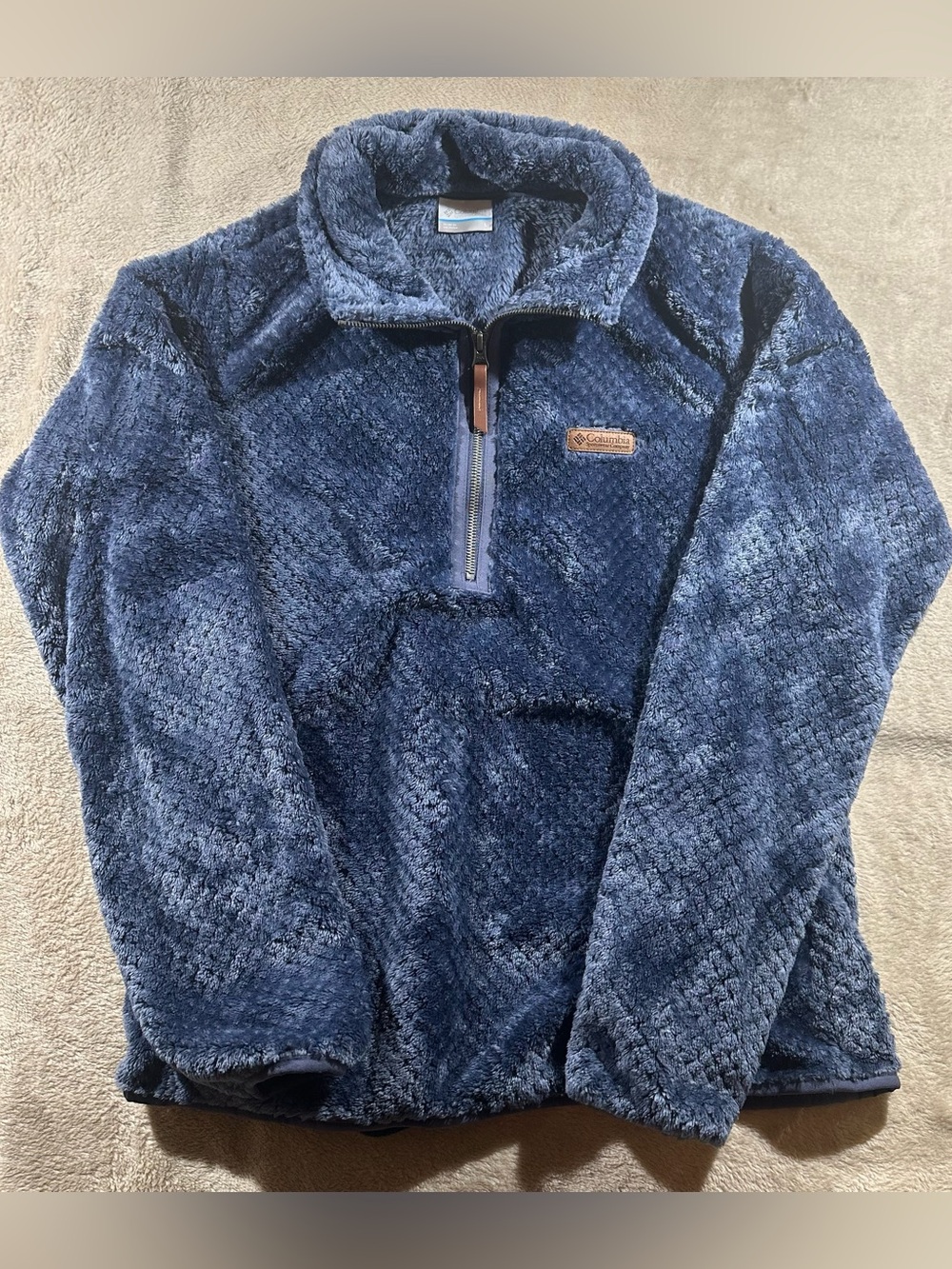 Columbia Deep Navy Plush Half-Zip Fleece